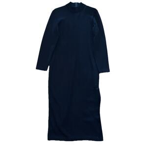 Vintage 1990s Theomiles Black Sweater Dress Womens L Large